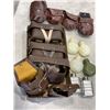 Image 2 : LEATHER SKS AMMO POUCHES AND SVERAL OIL AND GREASE CONTAINERS