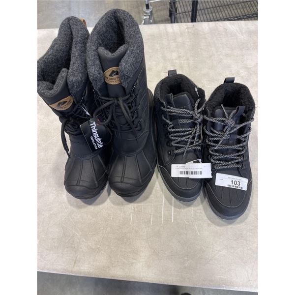 2 NEW PAIRS MENS 3M SIZE 8 WINTER BOOTS