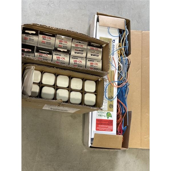 ALLANSON ELECRONIC SIGN BALLAST, AND 2 CASE OF LED G24 BULBS