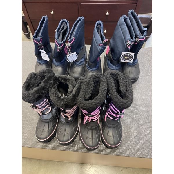 5 NEW PAIRS GIRLS SIZE 12 WINTER BOOTS