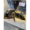 Image 1 : 2 PAIRS OF SIZE 8 GUM BOOTS, AND 2 OUTDOOR EXTENSION CORDS