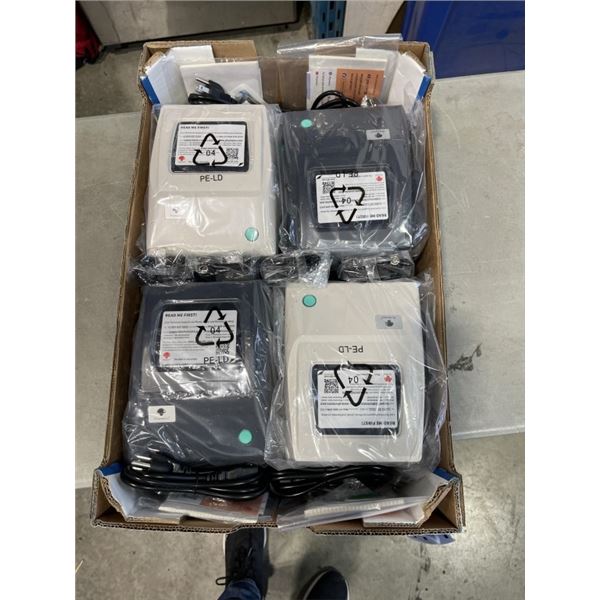 4 NEW PHOMEMO LABEL PINTERS WITH CORDS AND MANUALS