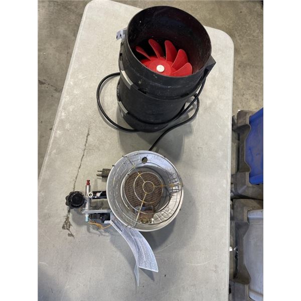 PROPANE HEATER AND FAN
