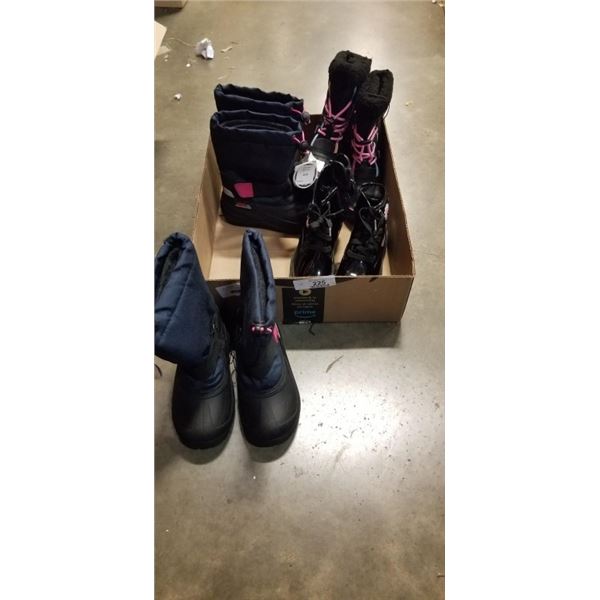 4 NEW PAIRS GIRLS SIZE 13 WINTER BOOTS AND FASHION BOOT