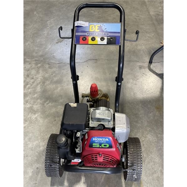 BE PRESSURE WASHER WITH HONDA GC160 5HP, UNTESTED
