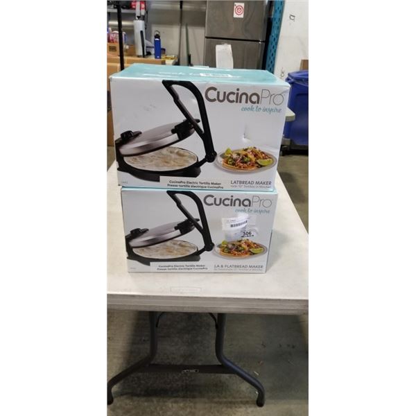 2 CUCINA PRO TORTILLA AND FLATBREAD MAKERS