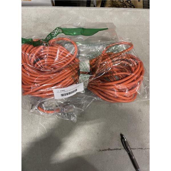 NEW 50FT ORANGE HEAVY DUTY INDOOR OUTDOOR LIGHTED 3 WIRE EXTENSION CORD