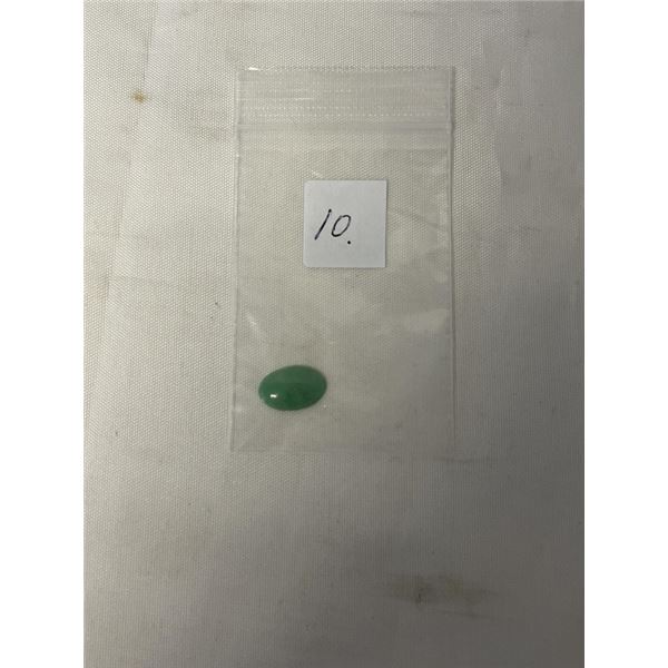 OVAL CABOCHON CUT CHINESE JADE APPLE GREEN STONE