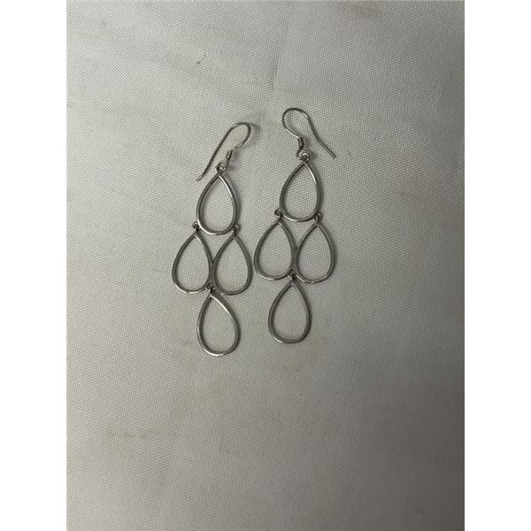 PAIR OF STERLING SILVER DANGLE EARRINGS