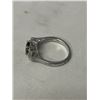 Image 2 : VINTAGE STERLING SILVER W/ 3 STONES RING, HAND CRAFTED MARKED 925, HALLMARK, SIZE 10