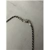 Image 2 : TWISTED STERLING SILVER CHAIN, SOLID, MARKED 925 ITALY MJI 16" LENGTH