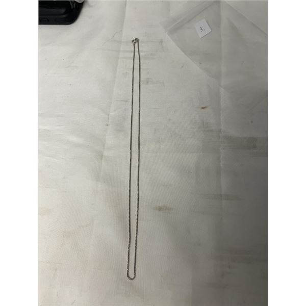 EXTRA LENGTH STERLING SILVER CHAIN, 24" LENGTH MARKED 925 ITALY, FNA TESTED