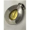 Image 3 : LARGE SOLID STERLING SILVER W/ CITRINE STONE PENDANT, HAND MADE MARKED 925