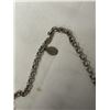 Image 3 : HEAVY STERLING SILVER CHAIN W/ GARNET STONE PENDANT, TOGGLE CLASP, MARKED MIMI + MARGE 925 16" LENGT