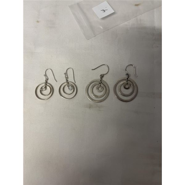 2 PAIRS OF STERLING SILVER DANGLE EARRINGS