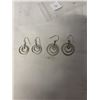Image 1 : 2 PAIRS OF STERLING SILVER DANGLE EARRINGS
