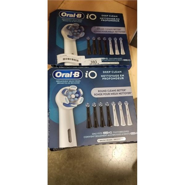 2 PACKS OF ORAL B IO DEEP CLEAN BRUSH HEADS