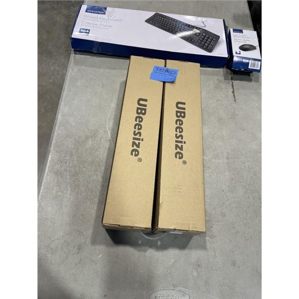 2 NEW TRIPODS AND INSIGNIA KEYBAORD AND MOUSE