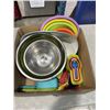 Image 1 : STAINLESS STEEL MIXING BOWLS WITH NEW SPATULAS, MEASURING CUPS AND MORE