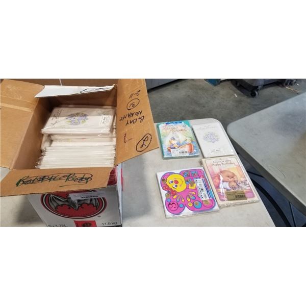 CASE OF NEW BIRTHDAY GREETING CARDS, SOME VINTAGE FROM ENGLAND