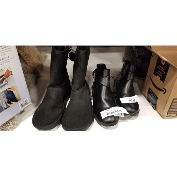 2 NEW PAIRS LADIES SIZE 6 BOOTS