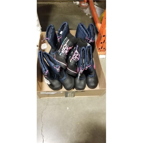 5 NEW PAIRS GIRLS SIZE 2 WINTER BOOTS