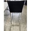 Image 2 : BLACK LEATHER BARSTOOL