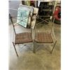 Image 1 : 2 DECORATIVE METAL ACCENT CHAIRS