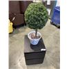Image 1 : IKEA 2 DRAWER NIGHT STAND AND FAUX PLANT