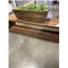 Image 2 : 2 RUSTIC WALL SHEKLVES AND PLANTER WITH FAUX PLANTS