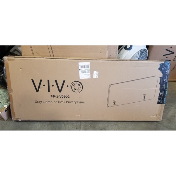 VIVO LARGE GREY CLAMP ON DESK PRIVACY PANEL