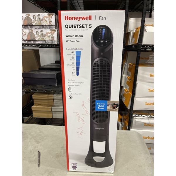 HONEYWELL QUIET 5 SPEED 40" OSCILLATING TOWER FAN - TESTED WORKING