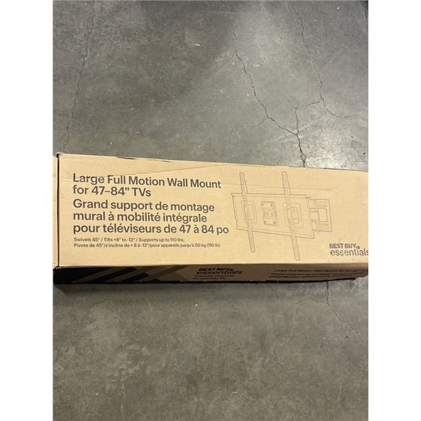 BEST BUY ESSENTIALS LARGE 47-84 INCH FULL MOTION TV WALL MOUNT