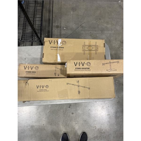 4 ASSORTED VIVO MOUNTS
