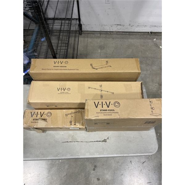 4 ASSORTED VIVO MOUNTS