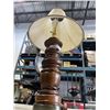 Image 2 : WOOD BASE TABLE LAMP - APPROX 30 INCHES TALL