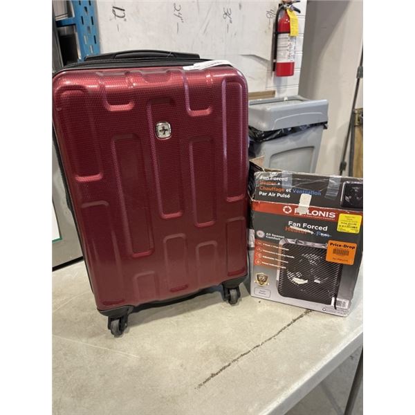 SWISSGEAR SUITCASE WITH PELONIS HEATER WORKING