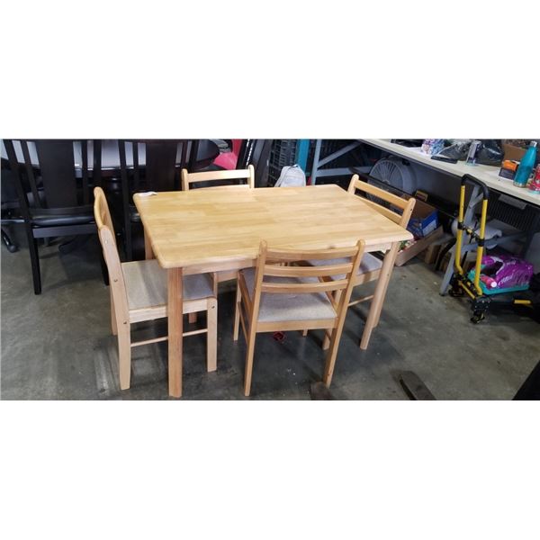 PINE DINETE TABLE WITH 4 CHAIRS