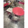Image 1 : 3PC RED FOLIDNG BISTRO PATIO SET