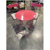 Image 3 : 3PC RED FOLIDNG BISTRO PATIO SET