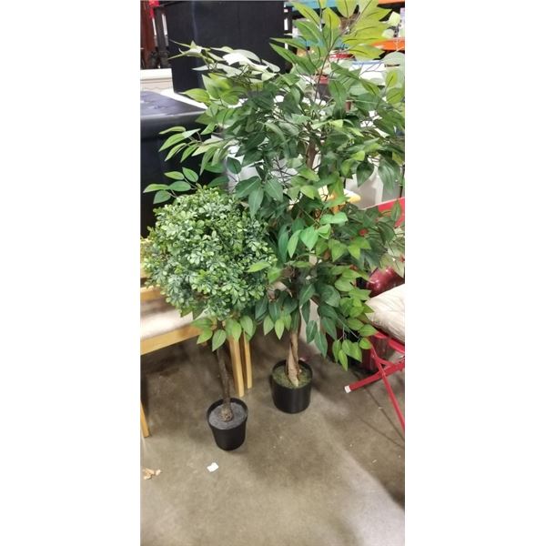 2 SMALL ARITIFICIAL PLANTS, 3FT AND 4FT