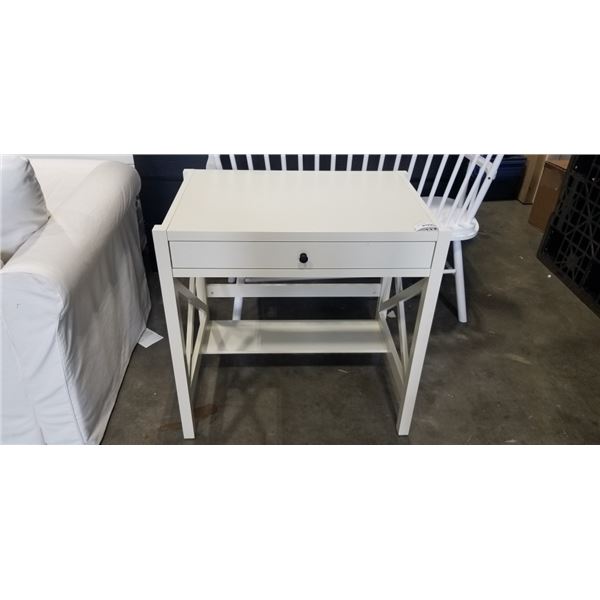 WHITE MODERN SINGLE DRAWER  DESK