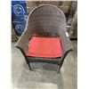Image 1 : RATTAN PATIO ARMCHAIR WITH CUSHION