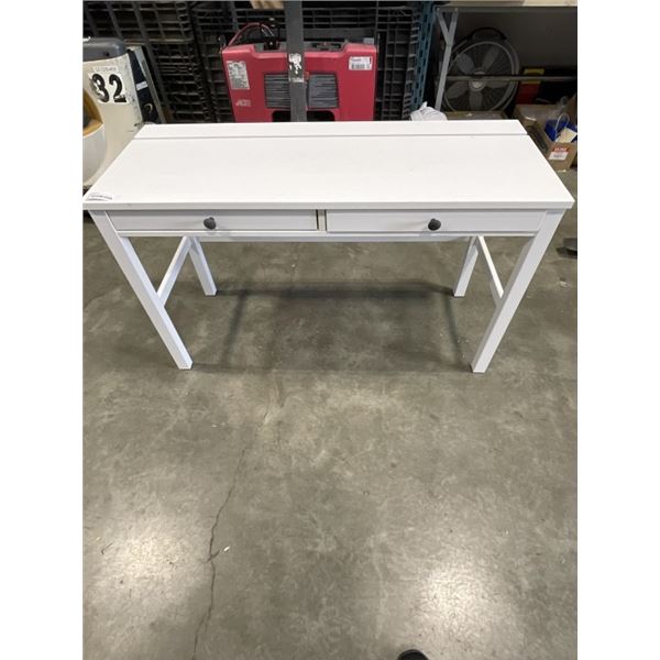 WHITE PINE IKEA DESK WITH CORD STORAGE