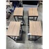 Image 1 : 4 MODERN FLAT TOP BAR STOOLS