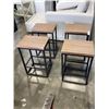 Image 2 : 4 MODERN FLAT TOP BAR STOOLS