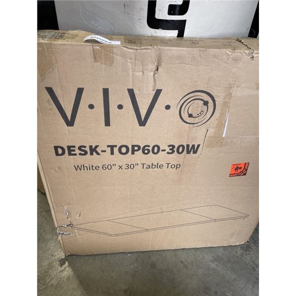 VIVO WHITE 60X30 ELECTRIC SIT TO STAND DESK WITH GRAY SINLE MOTOR ELECTRIC DESK FRAME