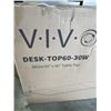 Image 2 : VIVO WHITE 60X30 ELECTRIC SIT TO STAND DESK WITH GRAY SINLE MOTOR ELECTRIC DESK FRAME