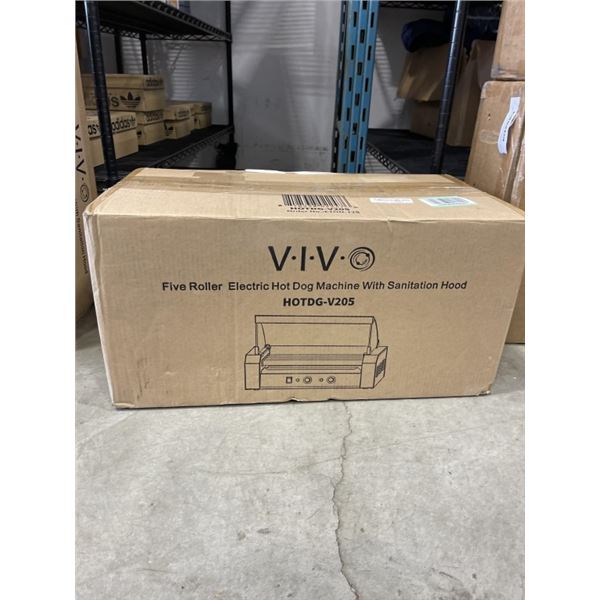 VIVO 5 ROLLER ELECTRIC HOT DOG MACHINE WITH SANITATTION HOOD