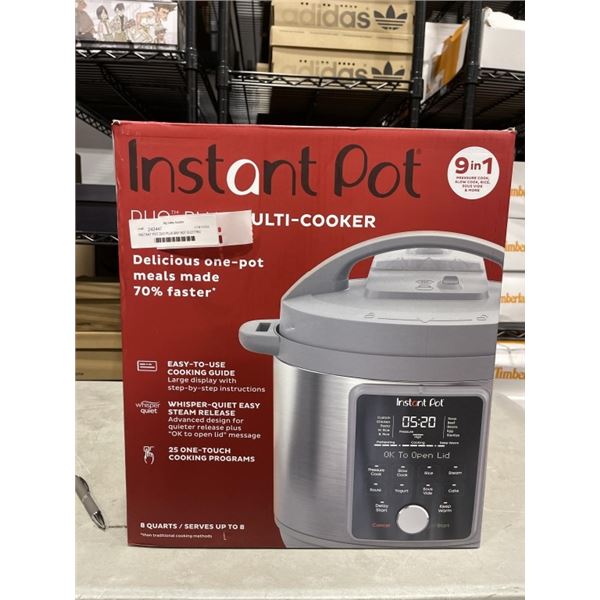 INSTANT POT DUO PLUS 9IN1 8QT ELECTRIC PRESSURE COOKER - TESTED WORKING, RETAIL $209